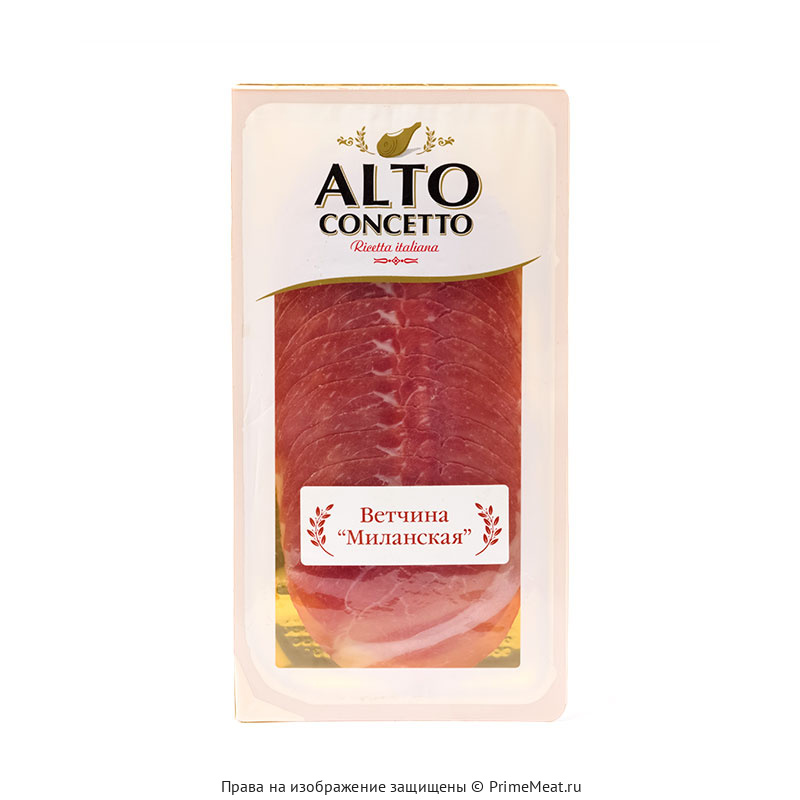 картинка Ветчина "Миланская" сыровяленая Alto Concetto 100 г от магазина Primemeat