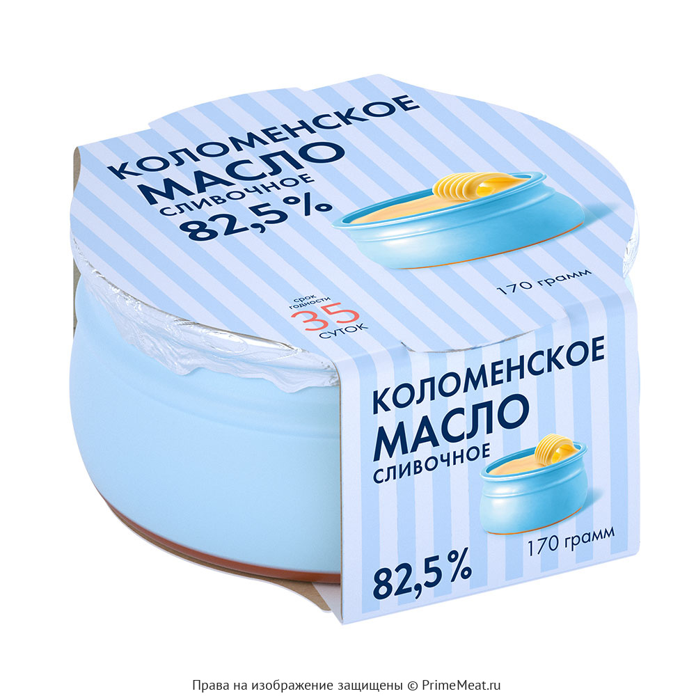 картинка Масло сливочное «Коломенское» 82,5 %, 170 г от магазина Primemeat