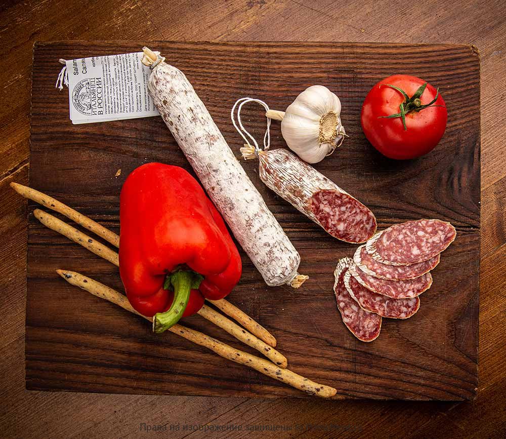 картинка Колбаса сыровяленая Салями качиаторе Salame сacciatore 140 г от магазина Primemeat