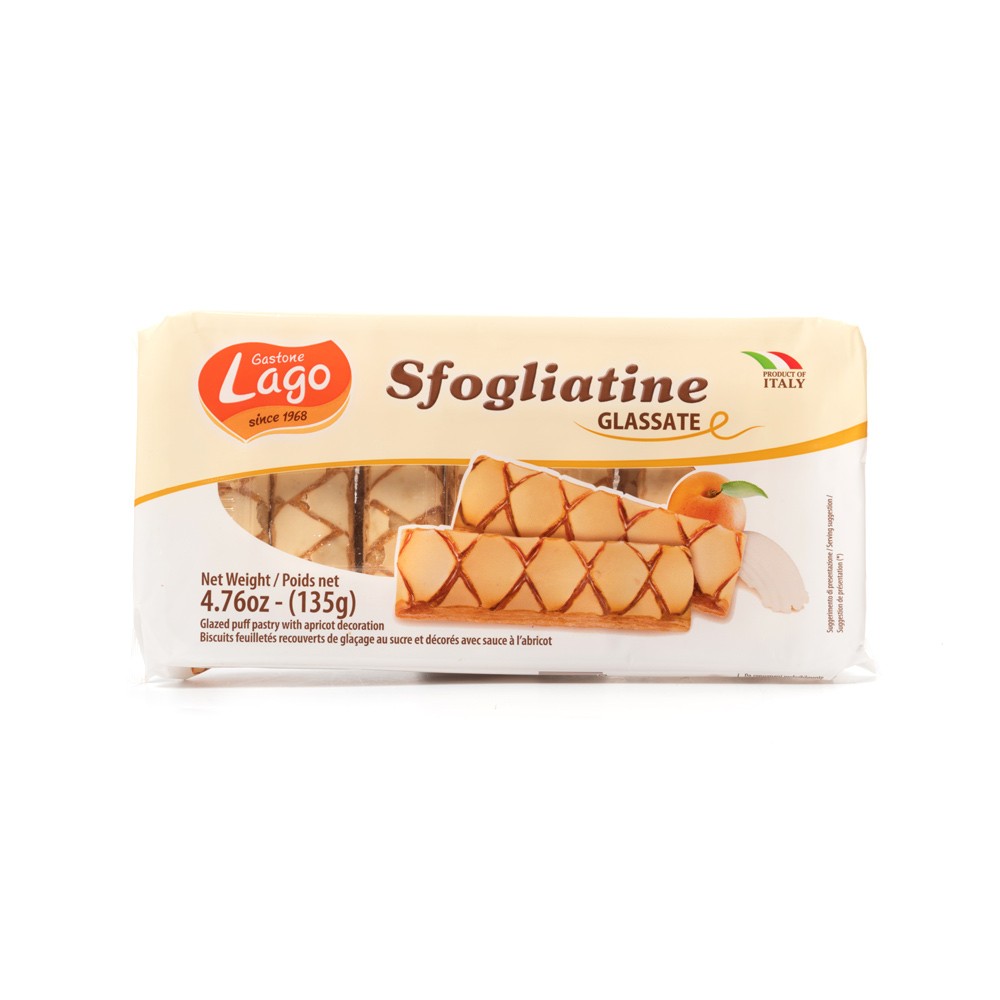 картинка Печенье Sfogliatine слоёное глазированное с абрикосовым джемом 135 г от магазина Primemeat