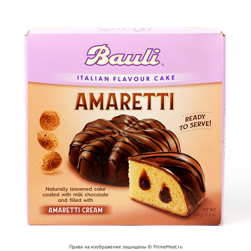 картинка Кекс с кремовой начинкой Amaretti в шоколадной глазури "Bauli" 450 г от магазина Primemeat