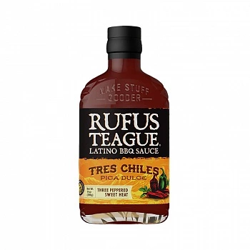 Соус томатный Rufus Teague "LATINO BBQ SAUSE TRES CHILES PICA DULCE" (Три перца со сладкой остротой), 396 г (фото)