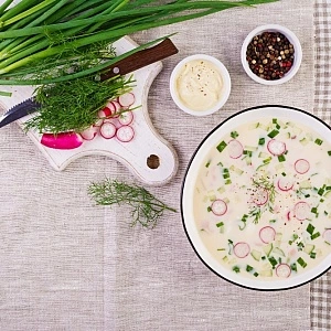 Русская кухня: окрошка мясная