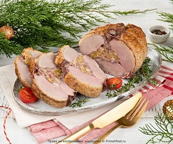 Рулет из утиных грудок с клюквой и апельсинами (полуфабрикат) (фото)