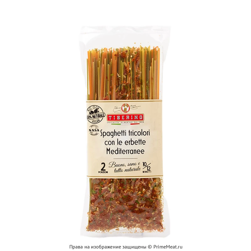 картинка Паста спагетти с ароматными травами Tiberino 250 г от магазина Primemeat