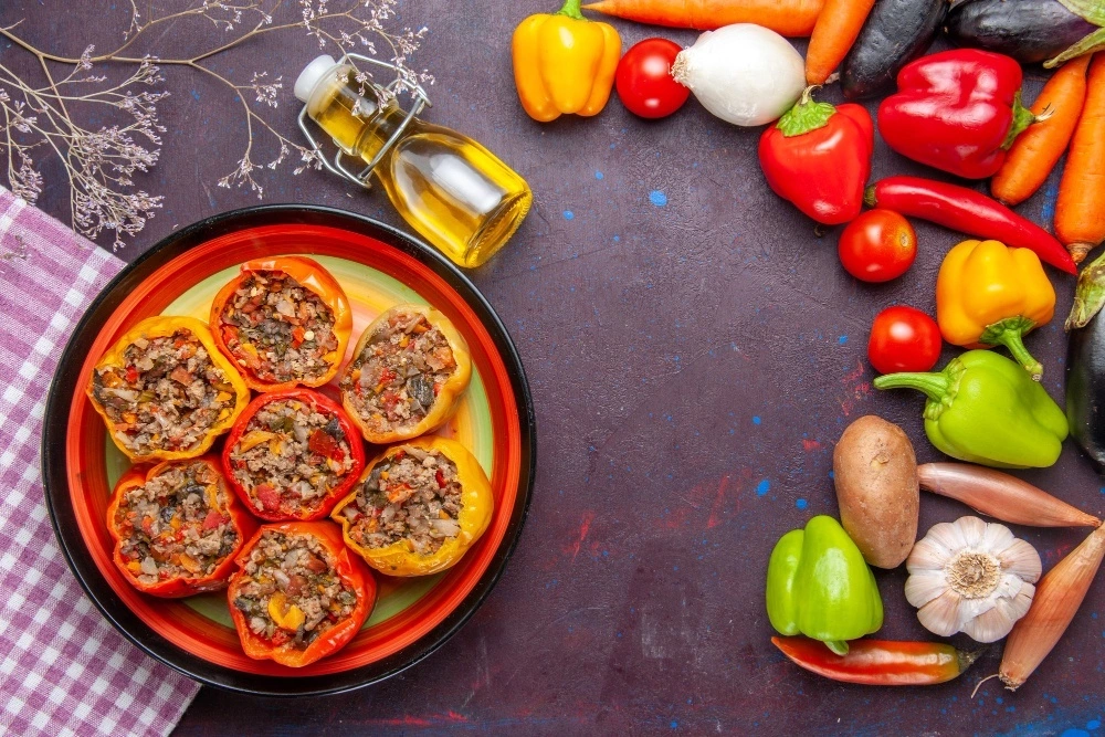 Перцы, фаршированные мясным фаршем