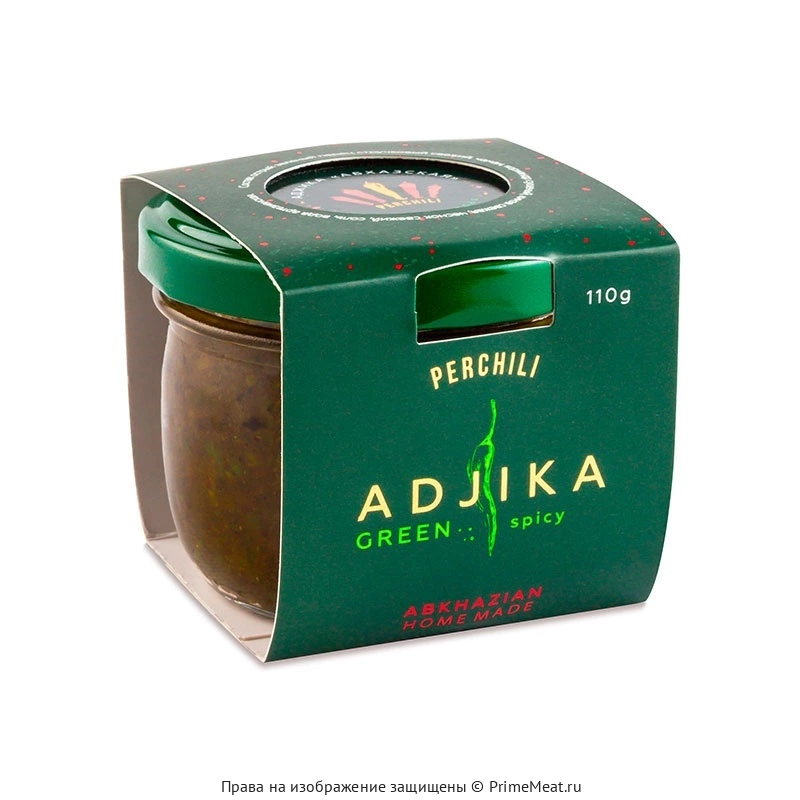 Аджика "Абхазская" острая зелёная (Perchili), 110 г (фото)