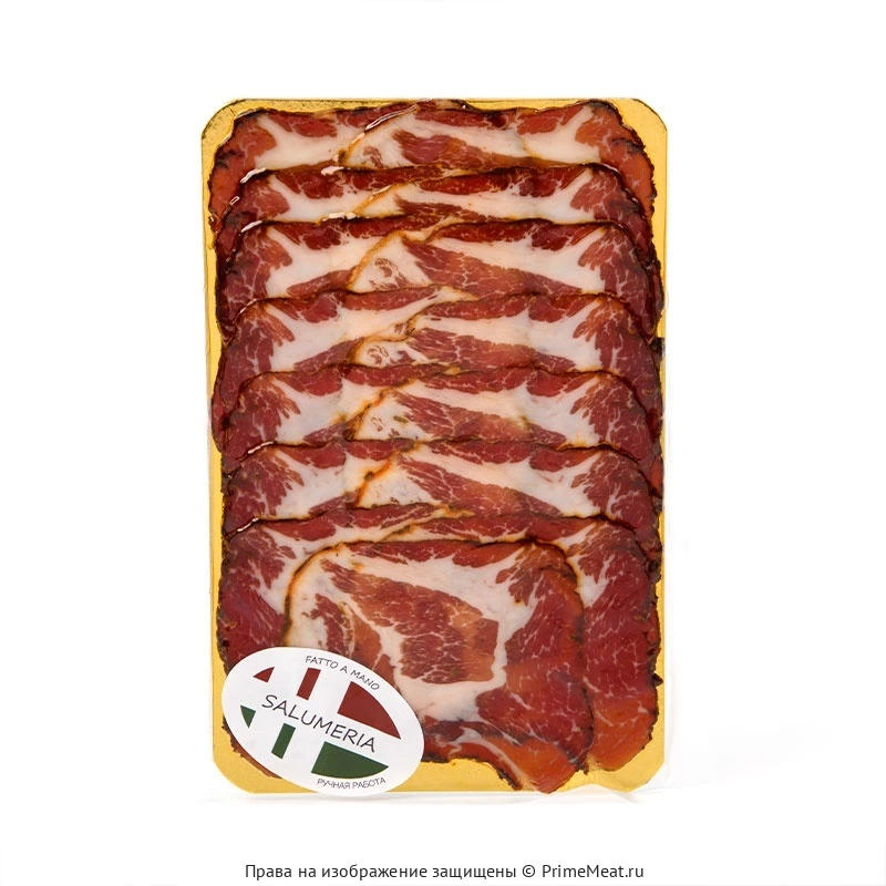 картинка Сыровяленая свиная шея Coppa Коппа 100 г от магазина Primemeat