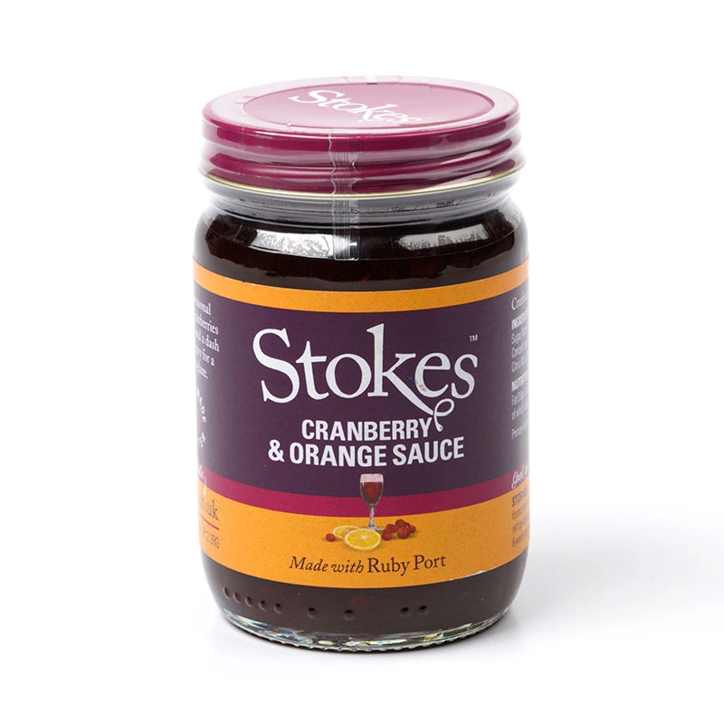 Соус Stokes "Cranberry & Orange Sauce" для мяса клюквенный с апельсиновой цедрой 215 г (фото)