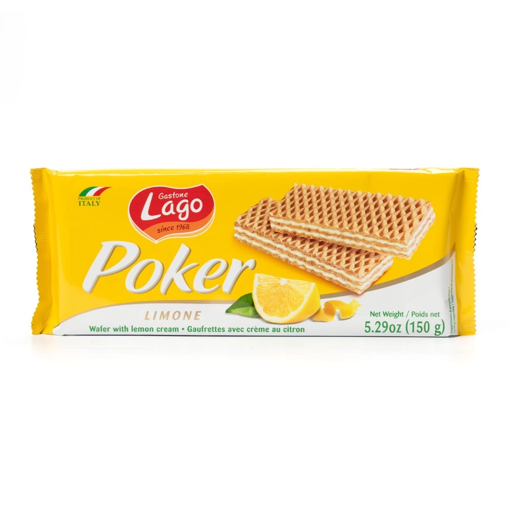 картинка Вафли Poker Limone с лимонной начинкой 150 г от магазина Primemeat
