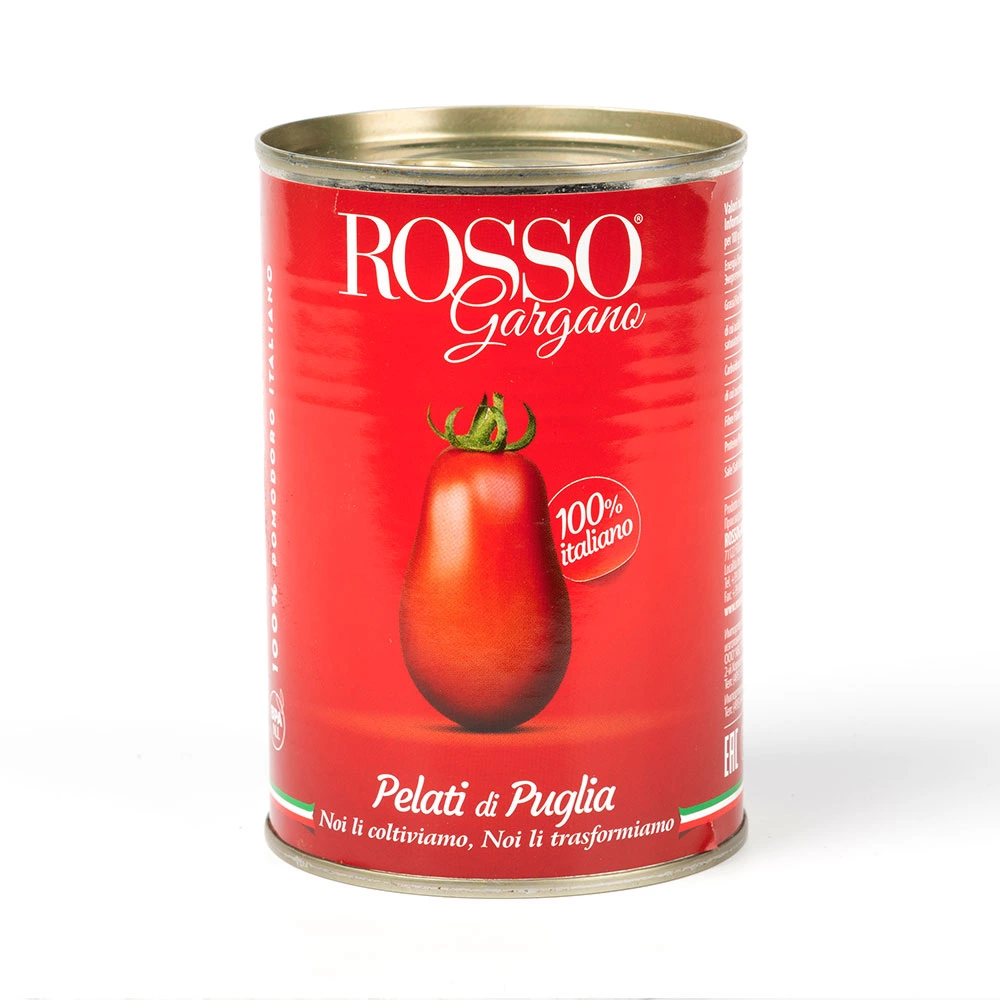 картинка Томаты очищенные целые в собственном соку Rosso Gargano Pelati 400 г от магазина Primemeat 